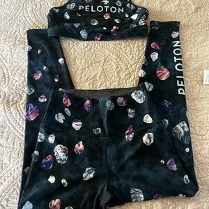 Peloton Black Leggings with Multicolor Gem Accents